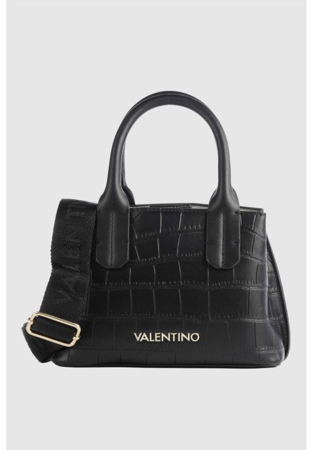 Valentino by Mario Valentino - VALENTINO Czarna torebka Windy Shopping. Kolor: czarny. Materiał: skórzane