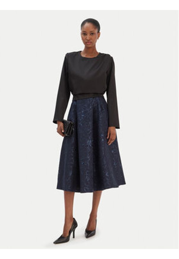 Rinascimento Bluzka CFC0126404003 Czarny Regular Fit. Kolor: czarny. Materiał: syntetyk