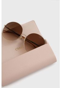 Chloe - Chloé okulary przeciwsłoneczne damskie kolor brązowy. Kształt: okrągłe. Kolor: brązowy #3