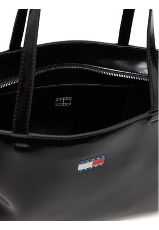 Tommy Jeans Torebka Tjw Must Tote AW0AW18069 Czarny. Kolor: czarny. Materiał: skórzane