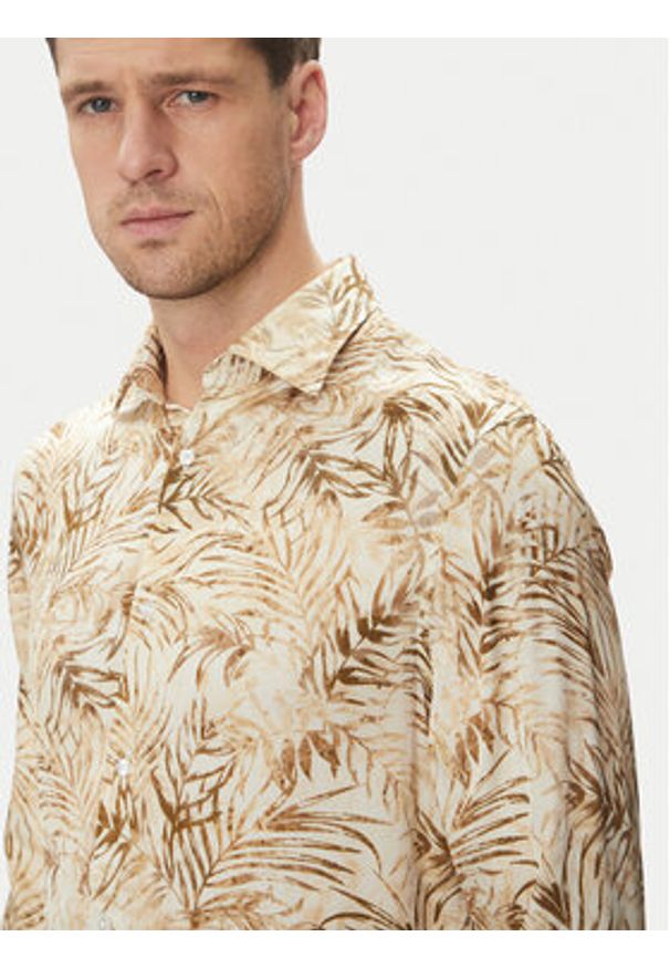 Marciano Guess Koszula 5GHH21 4467Z Beżowy Regular Fit. Kolor: beżowy. Materiał: wiskoza