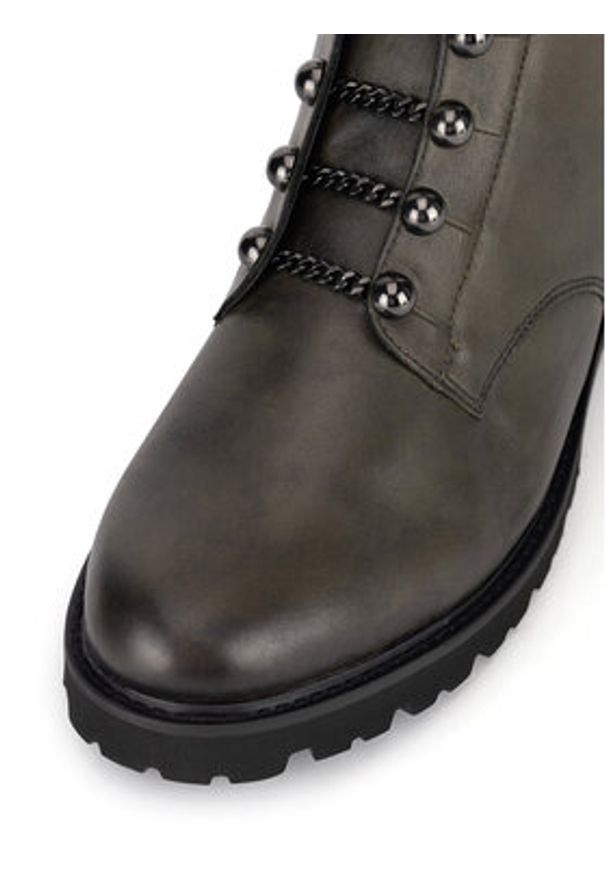 Remonte Trzewiki D8670-52 Zielony. Kolor: zielony. Materiał: skóra