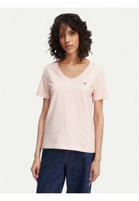 GANT - Gant T-Shirt Shield 4200750 Pomarańczowy jasny Regular Fit. Kolor: pomarańczowy. Materiał: bawełna #1