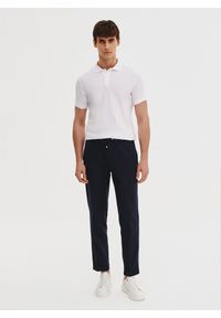 Pako Lorente - PAKO LORENTE - Biały gładki t-shirt polo. Okazja: na co dzień. Typ kołnierza: polo. Kolor: niebieski, biały, czarny. Materiał: bawełna. Wzór: gładki. Styl: casual #8