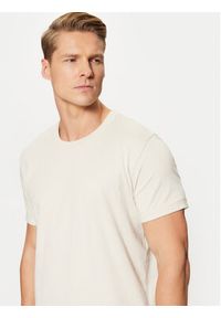 Calvin Klein Jeans T-Shirt Badge Turn Up Sleeve J30J323482 Écru Regular Fit. Materiał: bawełna #3