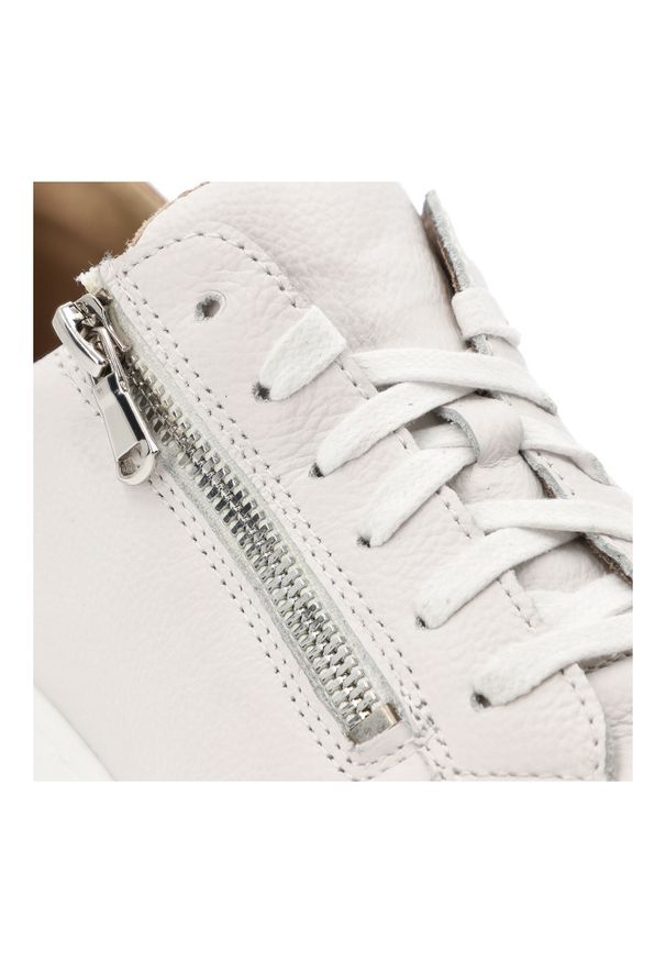 Białe Sneakersy Wasak Stylowe Obuwie Damskie. Okazja: na co dzień. Zapięcie: sznurówki. Kolor: biały. Materiał: nubuk, jeans, skóra. Wzór: grochy. Sezon: lato