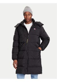 Tommy Jeans Płaszcz zimowy DM0DM22256 Czarny Regular Fit. Kolor: czarny. Materiał: syntetyk. Sezon: zima