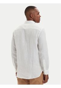 TOMMY HILFIGER - Tommy Hilfiger Koszula MW0MW41530 Biały Regular Fit. Kolor: biały. Materiał: len #3