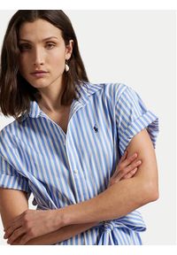 Polo Ralph Lauren Sukienka koszulowa 211959911001 Niebieski Regular Fit. Typ kołnierza: polo. Kolor: niebieski. Materiał: bawełna. Typ sukienki: koszulowe #2