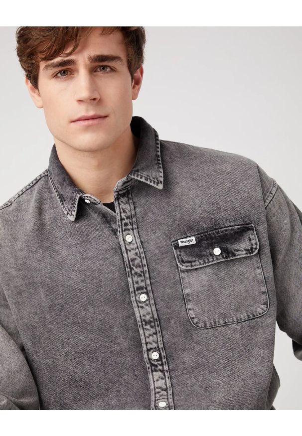Wrangler - MESKA KOSZULA WRANGLER 1PKT FLAP SHIRT DARKEST SPRUCE 112341170