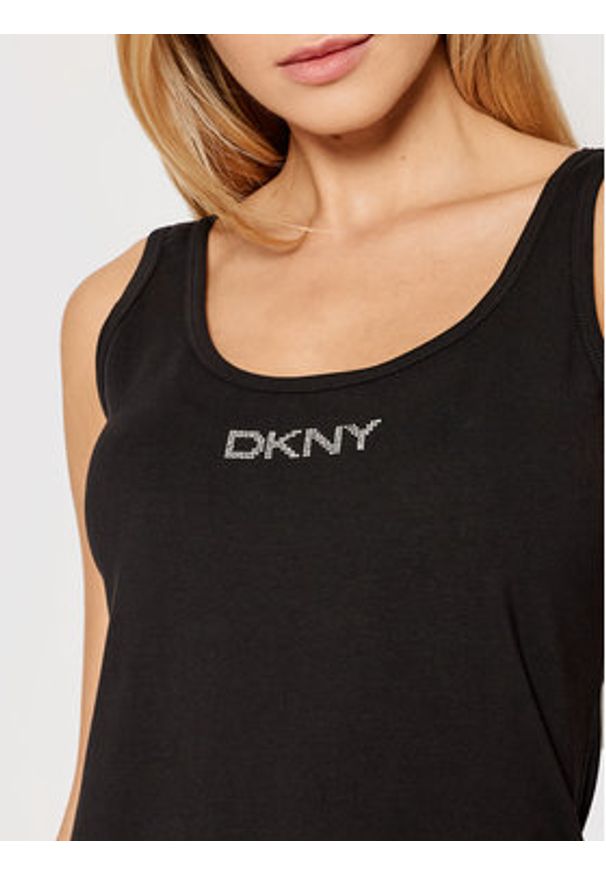 DKNY Sport Sukienka codzienna DP1D4465 Czarny Slim Fit. Okazja: na co dzień. Kolor: czarny. Materiał: bawełna. Typ sukienki: sportowe, proste. Styl: casual, sportowy