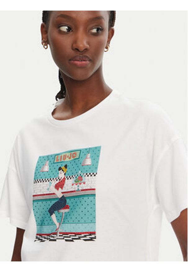 Liu Jo T-Shirt WA5342 JS923 M9505 Biały Regular Fit. Kolor: biały. Materiał: bawełna