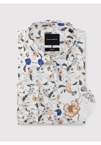 Pako Lorente - PAKO LORENTE - Biała koszula męska kwiaty. Kolor: biały. Materiał: elastan, bawełna. Długość rękawa: długi rękaw. Długość: długie. Wzór: kwiaty. Sezon: jesień #8