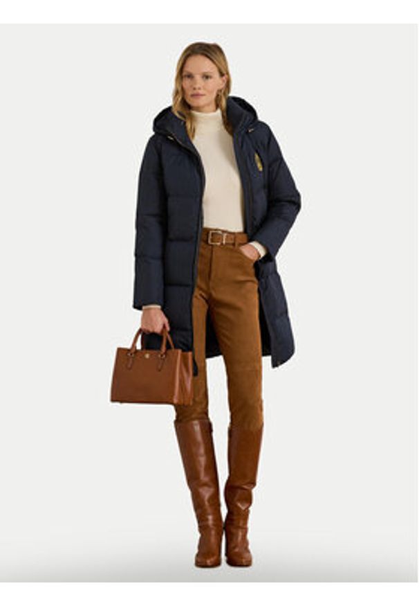 Lauren Ralph Lauren - LAUREN RALPH LAUREN Płaszcz zimowy 297P04126003 Granatowy Straight Fit. Kolor: niebieski. Materiał: syntetyk. Sezon: zima
