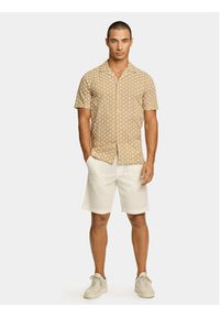 Lindbergh Koszula 30-203569 Beżowy Relaxed Fit. Kolor: beżowy. Materiał: bawełna #3
