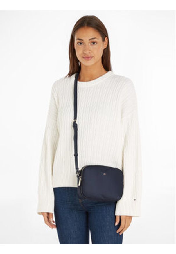 TOMMY HILFIGER - Tommy Hilfiger Torebka Poppy Th Crossover AW0AW15638 Granatowy. Kolor: niebieski