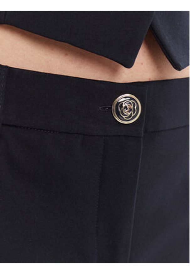 Marella Chinosy Dotto 2513781014 Granatowy Slim Fit. Kolor: niebieski. Materiał: syntetyk, wiskoza