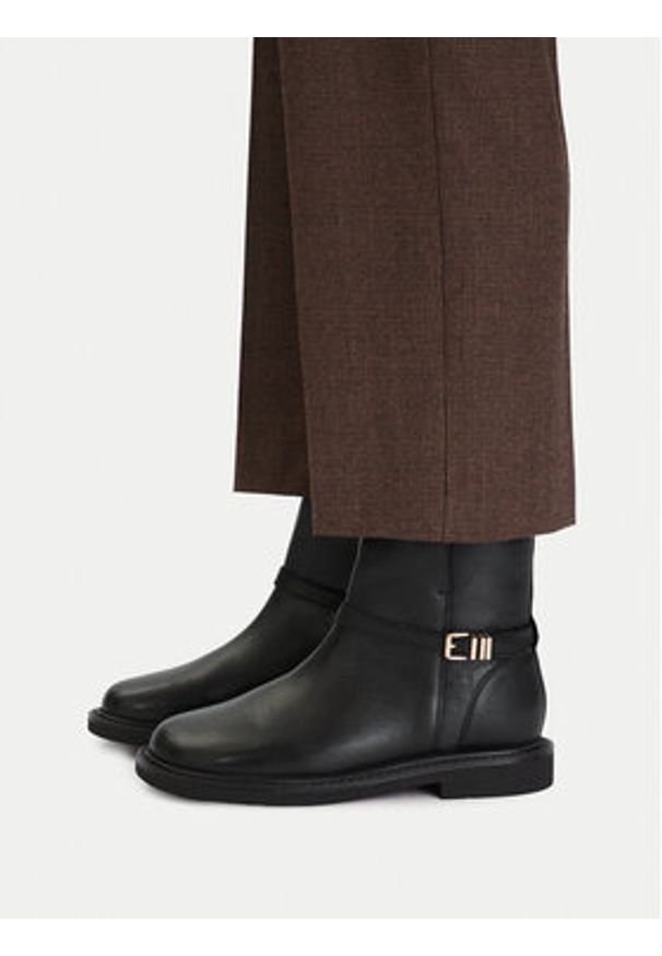 Lasocki Botki CEO-WI23-ROUND-02 Czarny. Kolor: czarny. Materiał: skóra