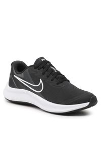 Nike Buty do biegania Star Runner 3 (GS) DA2776 003 Czarny. Kolor: czarny. Materiał: materiał