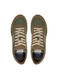 Pepe Jeans Sneakersy PMS60020 Khaki. Kolor: brązowy. Materiał: skóra, zamsz