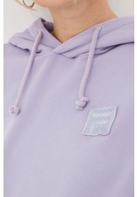 Fila bluza Bouillon kolor fioletowy z kapturem gładka. Typ kołnierza: kaptur. Kolor: fioletowy. Materiał: dzianina. Wzór: gładki #8