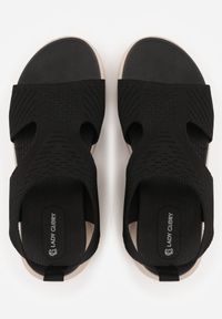 Born2be - Czarne Sportowe Sandały na Grubej Podeszwie z Elastyczną Cholewką i Piankową Wkładką Nicthil. Okazja: na co dzień. Zapięcie: bez zapięcia. Kolor: czarny. Materiał: jeans. Sezon: lato. Styl: sportowy #3