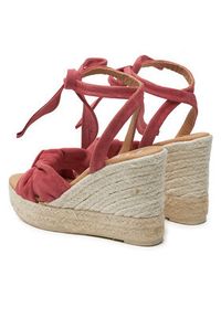 Manebi Espadryle Hamptons Wedge Espadrilles With Knot W 1.5 WS Bordowy. Kolor: czerwony. Materiał: skóra, zamsz #4