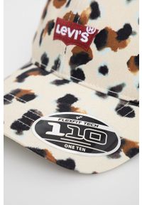 Levi's® - Levi's czapka kolor beżowy wzorzysta. Kolor: beżowy. Styl: biznesowy #2