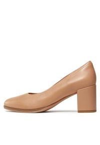 Clarks Czółenka Freva 55 Court 261709634 Beżowy. Kolor: beżowy. Materiał: skóra #4