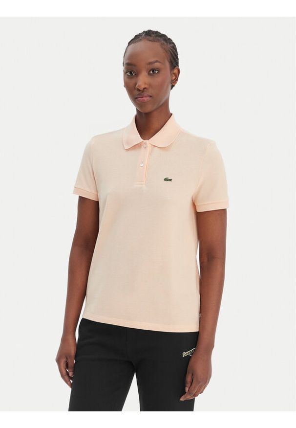 Lacoste Polo PF7839 Różowy Regular Fit. Typ kołnierza: polo. Kolor: różowy. Materiał: bawełna