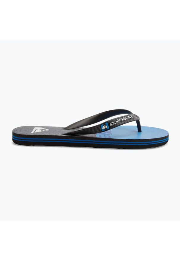 Japonki plażowe męskie Quiksilver Molokai Wordblock. Okazja: na plażę. Kolor: wielokolorowy, niebieski, szary