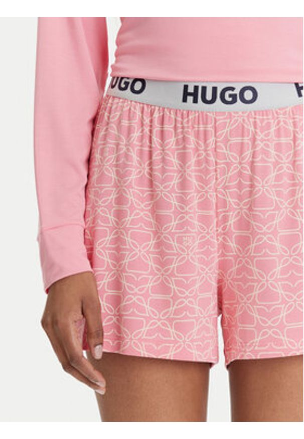 Hugo - HUGO Szorty piżamowe Unite 50490704 Różowy Relaxed Fit. Kolor: różowy. Materiał: wiskoza