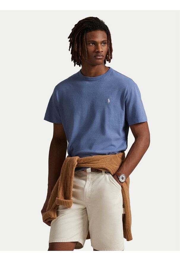 Polo Ralph Lauren T-Shirt 710916698029 Niebieski Regular Fit. Typ kołnierza: polo. Kolor: niebieski. Materiał: bawełna