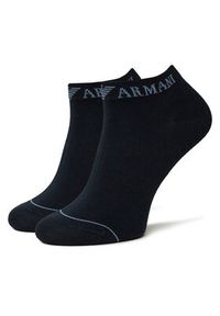 Emporio Armani Zestaw 3 par niskich skarpet męskich EM000550 AF12276 MB154 Granatowy. Kolor: niebieski. Materiał: bawełna, materiał