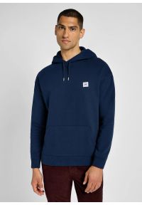 Lee - LEE WW HOODIE MĘSKA BLUZA Z KAPTUREM NIEROZPINANA INKY BLUE 112355612. Typ kołnierza: kaptur