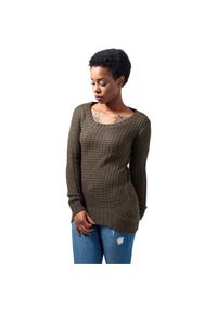 Urban Classics - Bluza damska Urban Classic długa. Kolor: zielony. Długość: długie #1