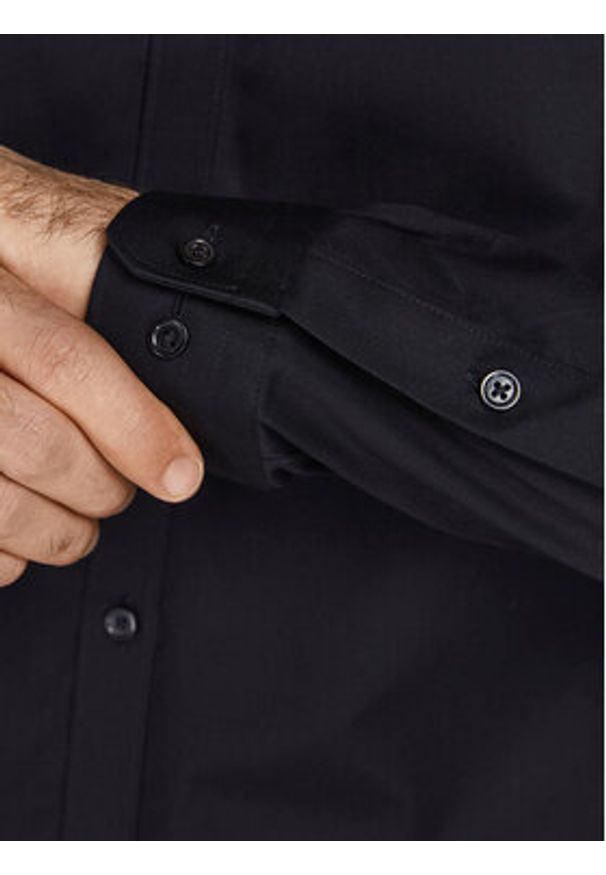 Jack & Jones Koszula 12201905 Czarny Slim Fit. Kolor: czarny. Materiał: bawełna