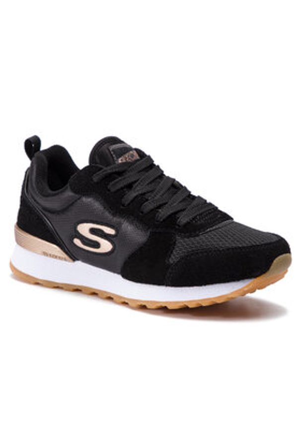 skechers - Skechers Sneakersy Goldn Gurl 111/BLK Czarny. Kolor: czarny. Materiał: materiał