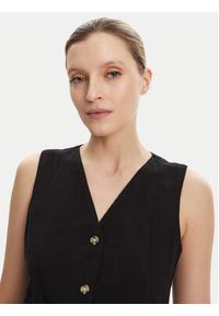 Vero Moda Kamizelka Caia 10333795 Czarny Regular Fit. Kolor: czarny. Materiał: bawełna #5