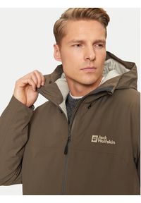 Jack Wolfskin Kurtka przeciwdeszczowa Wisper Ins A61870 Brązowy Regular Fit. Kolor: brązowy. Materiał: syntetyk #4