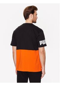 Puma T-Shirt Power Colourblock 673321 Pomarańczowy Relaxed Fit. Kolor: pomarańczowy. Materiał: bawełna #3