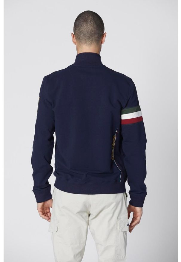 Aeronautica Militare - AERONAUTICA MILITARE Granatowa męska bluza rozpinana, Rozmiar 3XL. Kolor: niebieski