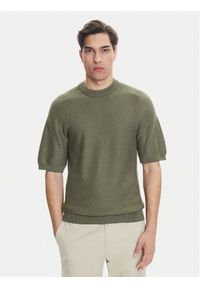 BOSS Sweter Kencel 50545678 Zielony Regular Fit. Kolor: zielony. Materiał: bawełna