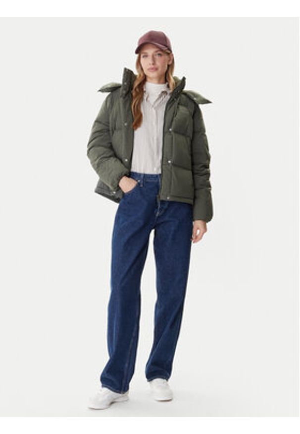 Tommy Jeans Kurtka puchowa Alaska DW0DW21623 Zielony Relaxed Fit. Kolor: zielony. Materiał: syntetyk