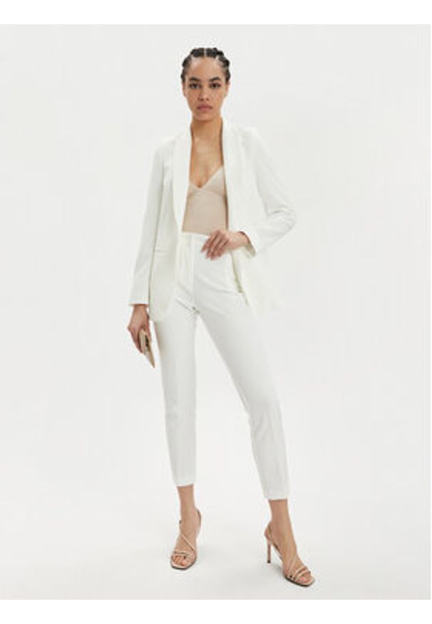 Kontatto Marynarka CO900 Biały Regular Fit. Kolor: biały. Materiał: syntetyk