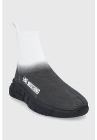 Love Moschino buty kolor czarny. Nosek buta: okrągły. Kolor: czarny. Szerokość cholewki: normalna. Obcas: na platformie #5