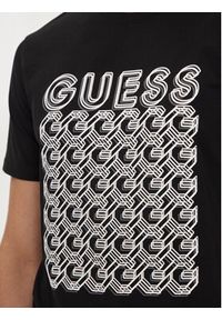 Guess T-Shirt M4YI29 J1314 Czarny Slim Fit. Kolor: czarny. Materiał: bawełna