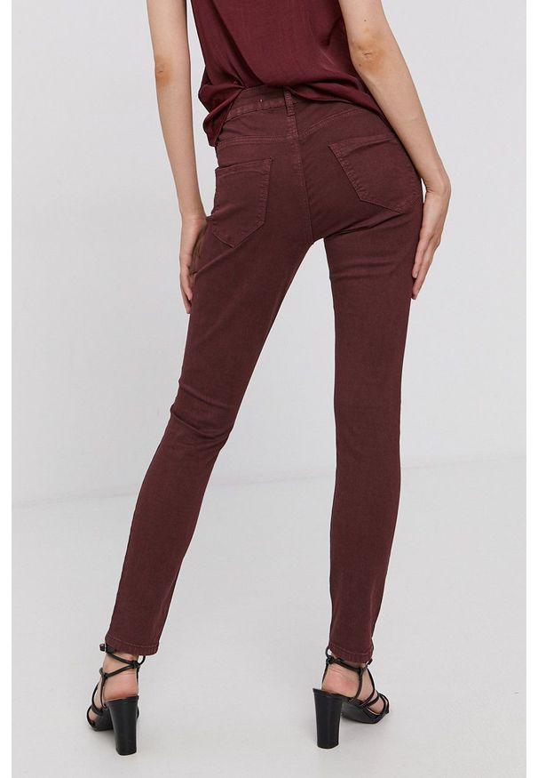 Brave Soul Jeansy damskie kolor fioletowy medium waist. Kolor: fioletowy