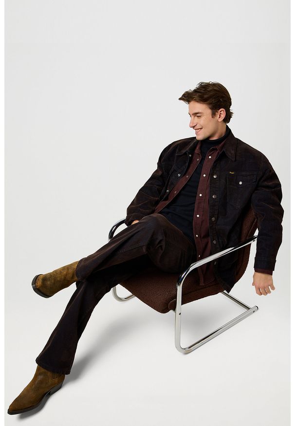 Wrangler - MESKA KOSZULA SZTRUKSOWA WRANGLER WESTERN CORD SHIRT MAHOGANY 112371428. Materiał: sztruks