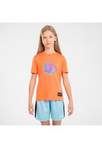 TARMAK - Koszulka do koszykówki dla dzieci Tarmak TS500 Fast. Kolor: pomarańczowy. Materiał: materiał, poliester. Sport: koszykówka #1